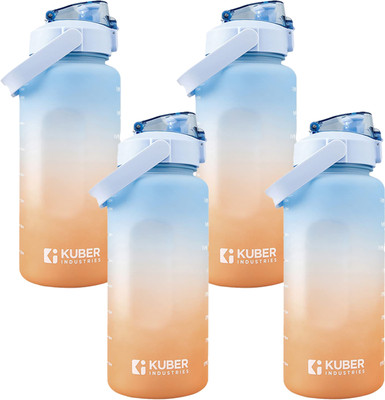 KUBER INDUSTRIES 2000 ml Plastic Bottle(Pack of 4, Blue)