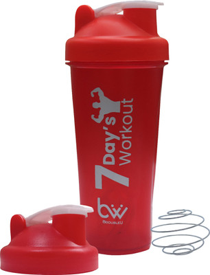 BDOUBLEU 700 ml Plastic Shaker(Pack of 1, Red)