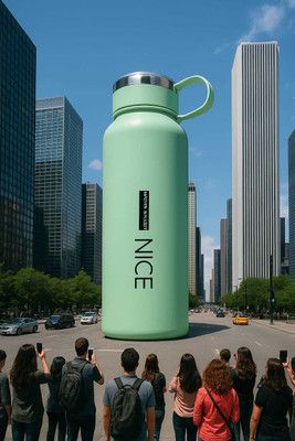 Khush Its Amazing 400 ml Plastic Flask(Pack of 1, Multicolor)