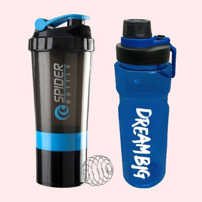 TRUE INDIAN 500 ml Plastic Shaker(Pack of 2, Blue)