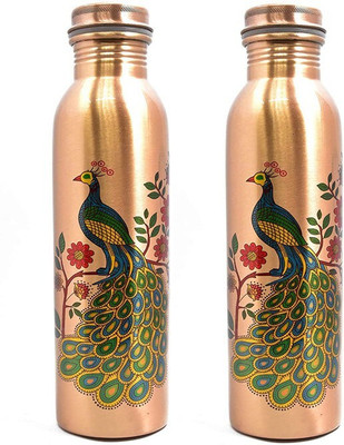 vedanshstore 1000 ml Copper Bottle(Pack of 2, Copper)