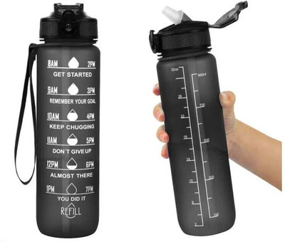 s2c 1000 ml Tritan Sipper(Pack of 1, Black)