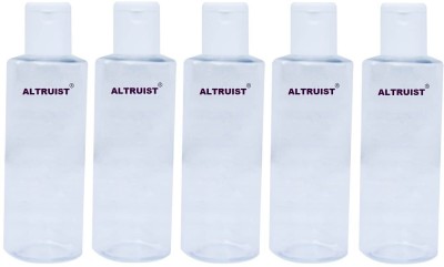 Altruist Empty Clear Plastic Sample Bottle Air Travel Size Bottle with Flip Caps 1 ml Spray Bottle(Pack of 5, White, Plastic)