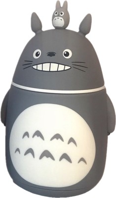 kawaii kart My Neighbor Totoro Glass Flask Hot & Cold Thermos Flask for Coffee, Shakes,Juice 300 ml Flask(Pack of 1, Grey, White, Glass)