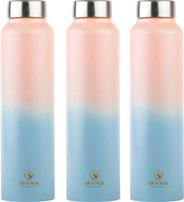 SPADES 1000 ml Stainless Steel Bottle(Pack of 3, Pink)