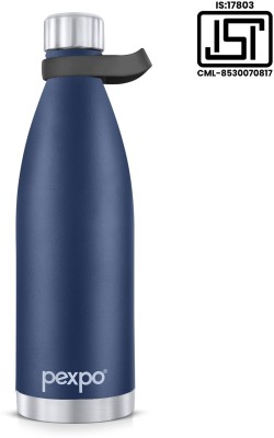 pexpo 500ml, 24 Hrs Hot & Cold ISI Certified, Vacuum Insulated Water Bottle, Evok 500 ml Flask(Pack of 1, Blue, Steel)