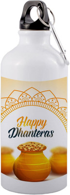 AP creation 750 ml Aluminium Bottle(Pack of 1, White)