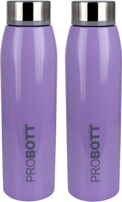 PROBOTT Vacuum Flask Each 750 ml Hot & Cold Water Bottle 1500 ml Flask(Pack of 2, Purple, Steel)