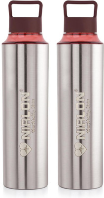 NIRLON 900 ml Steel Bottle(Pack of 2, Silver)