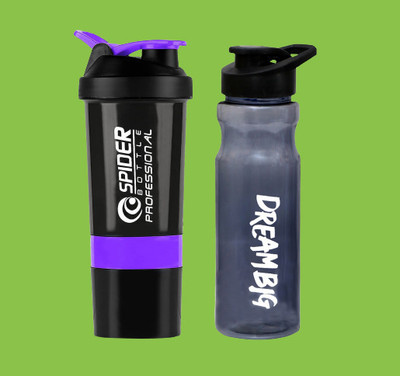 TRUE INDIAN 500 ml Plastic Shaker(Pack of 2, Purple)