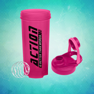 TRUE INDIAN 700 ml Plastic Shaker(Pack of 1, Pink)
