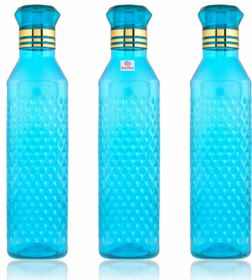 Heart Home 1000 ml Plastic Bottle(Pack of 3, Blue)