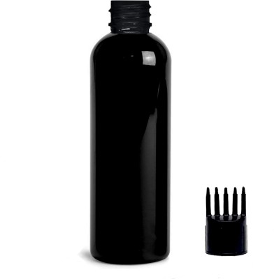 mapperz Cylindrical Shape Refillable Root Comb Applicator Bottle Container, Multipurpose 100 ml Bottle(Pack of 1, Black, PET, Plastic)