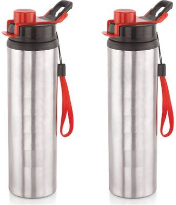 CrossPan 750 ml Steel Bottle(Pack of 2, Steel/Chrome)