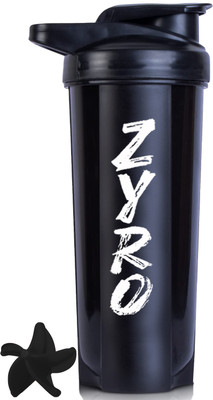 ZYRO 750 ml Plastic Shaker(Pack of 1, Black)