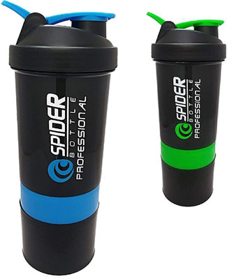 FIT FOCUS 500 ml Plastic Shaker(Pack of 2, Multicolor)