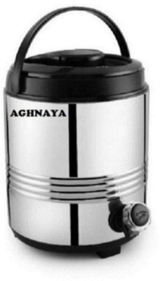 AGHNAYA 3 litre Insulated Stainless Steel Water Dispenser Hot & Cold Water jug Plastic 3000 ml Flask(Pack of 1, Silver, Steel)