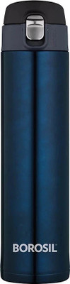 BOROSIL 500 ml Steel Flask(Pack of 1, Blue)