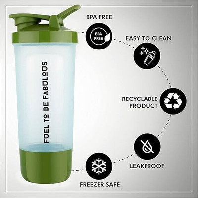 AWARANSIA 600 ml Plastic Shaker(Pack of 1, Green)