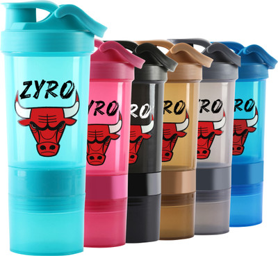 ZYRO 500 ml Plastic Shaker(Pack of 1, Multicolor)