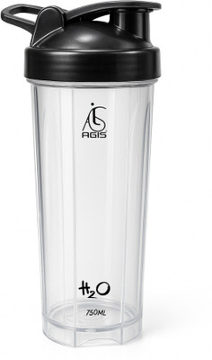 AGI AQUA H2O 700 ml Shaker(Pack of 1, Black, Plastic)
