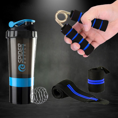 TRUE INDIAN 500 ml Plastic Shaker(Pack of 3, Blue)