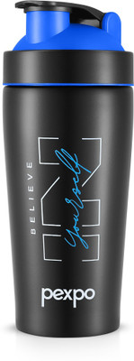 pexpo 800 ml Stainless Steel Shaker(Pack of 1, Black)