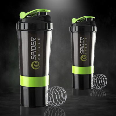 TRUE INDIAN 500 ml Plastic Shaker(Pack of 2, Green)