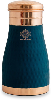 IndianArtVilla 950 ml Copper Bottle(Pack of 1, Blue)