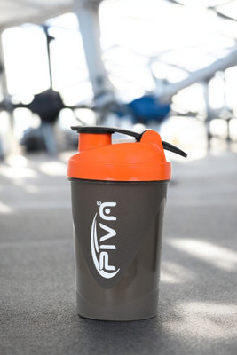 PIVA Shaker bottle with blend ball 400 ml Shaker(Pack of 1, Black, Plastic)