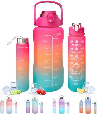 BLOOP 1000 ml Plastic Bottle(Pack of 3, Pink)