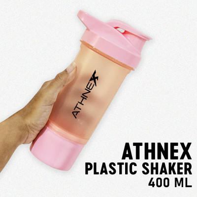 athnex 400 ml Plastic Shaker(Pack of 1, Multicolor)