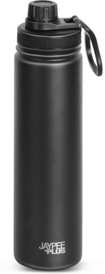 Jaypee Plus HYLUX Vaccum Insulated Bottle with Loop Handle Office Travel Trekking Gifting 750 ml Bottle(Pack of 1, Black, Steel)