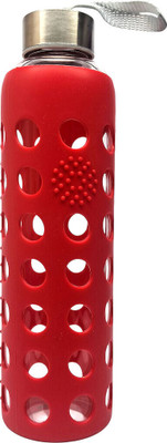 DECOVATE 500 ml Glass Bottle(Pack of 1, Red)