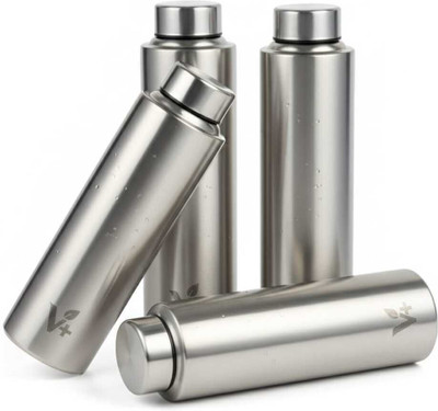 VRINDAG 1000 ml Stainless Steel Bottle(Pack of 4, Silver)