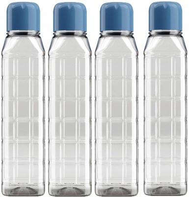 KOLORR Chess small BPA Free Clear Plastic Water Bottle 1000 ml Bottle(Pack of 4, Blue, Plastic)