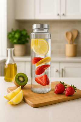 ZOJED 750 ml Glass Bottle(Pack of 1, Clear)