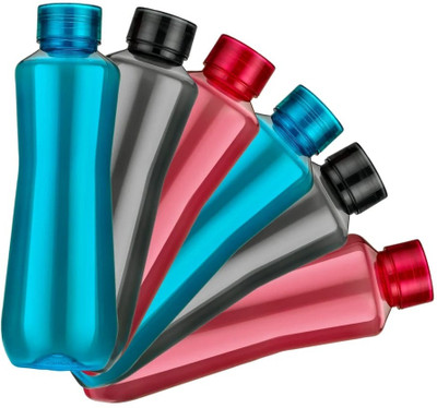 prayati 1000 ml Plastic Bottle(Pack of 6, Multicolor)