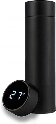 JK Sales Temperature Smart Vacuum Insulated Thermos with LED Temperature Display 500 ml Flask(Pack of 1, Black, Steel)