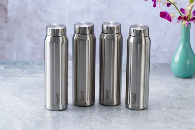 Sumeet Spark-Aqua S.S Leak Proof Water Bottle Office/School/College/Gym/Home/Fridge 900 ml Bottle(Pack of 4, Silver, Steel)