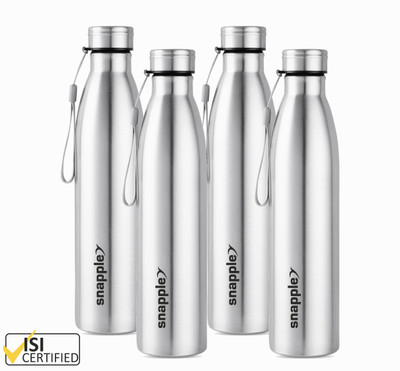 Snapple 1000 ml Steel Bottle(Pack of 4, Silver)