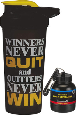 TRUE INDIAN 700 ml Plastic Shaker(Pack of 2, Yellow)