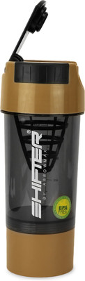 SHIFTER 700 ml Plastic Shaker(Pack of 1, Gold, Black)