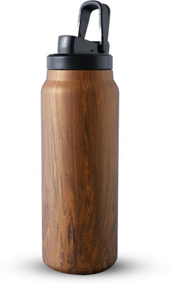 KUBER INDUSTRIES 900 ml Steel Bottle(Pack of 1, Brown)