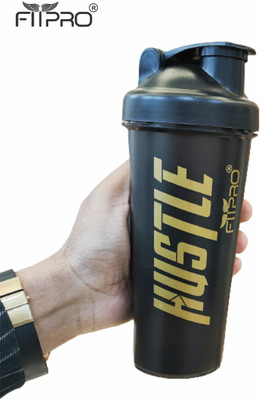 FitPro 700 ml Plastic Shaker(Pack of 1, Black)