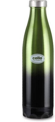 cello Colourmate Flask, Vacusteel Hot & Cold Water Bottle, Leak proof & break-proof, 500 ml Flask(Pack of 1, Green, Steel)