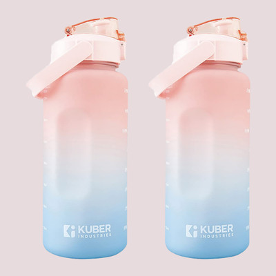 KUBER INDUSTRIES 2000 ml Plastic Bottle(Pack of 2, Pink)
