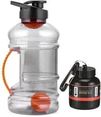 TRUE INDIAN 1500 ml Plastic Shaker(Pack of 2, Orange)