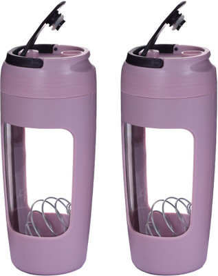 NOVEL 700 ml Plastic Shaker(Pack of 2, Purple)