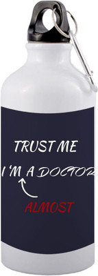 sublix best trust me I am almost a do_Alluminium bottle1331 600 ml Sipper(Pack of 1, White, Aluminium)